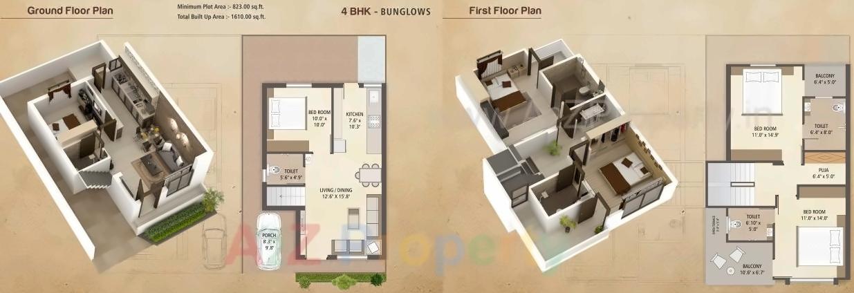 Layout of real estate project Krishna Bunglows located at Kapurai, Vadodara, Gujarat