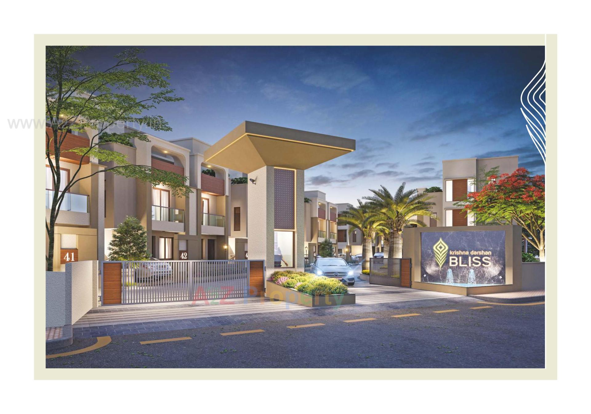 3D Elevation of real estate project Krishna Darshan Bliss located at Aamodar, Vadodara, Gujarat