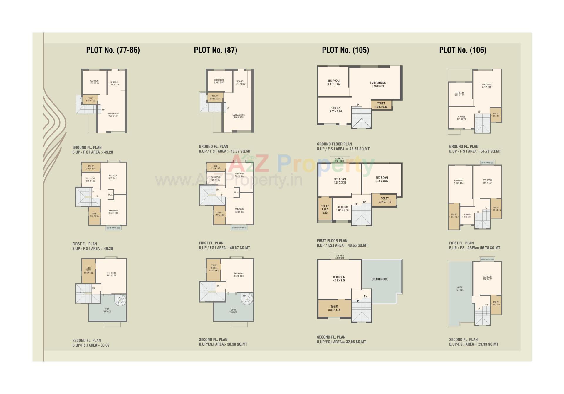Layout of real estate project Krishna Darshan Bliss located at Aamodar, Vadodara, Gujarat