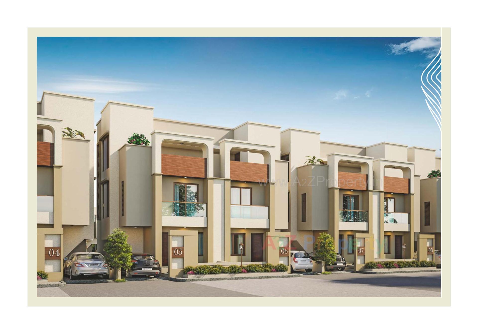 3D Elevation of real estate project Krishna Darshan Bliss located at Aamodar, Vadodara, Gujarat