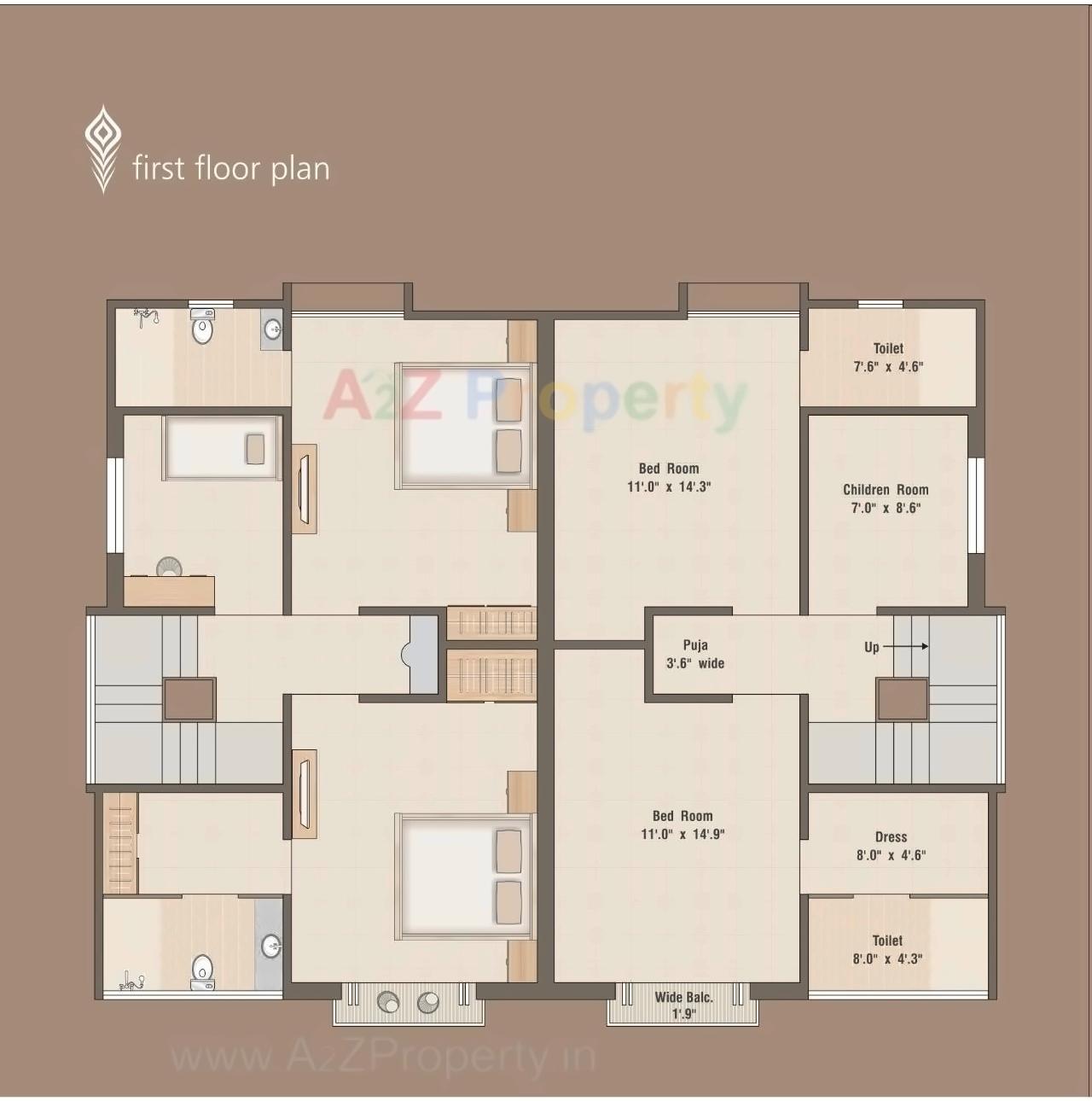 Layout of real estate project Krishna Darshan Villa located at Khatamba, Vadodara, Gujarat