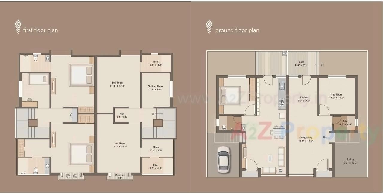 Layout of real estate project Krishna Darshan Villa located at Khatamba, Vadodara, Gujarat