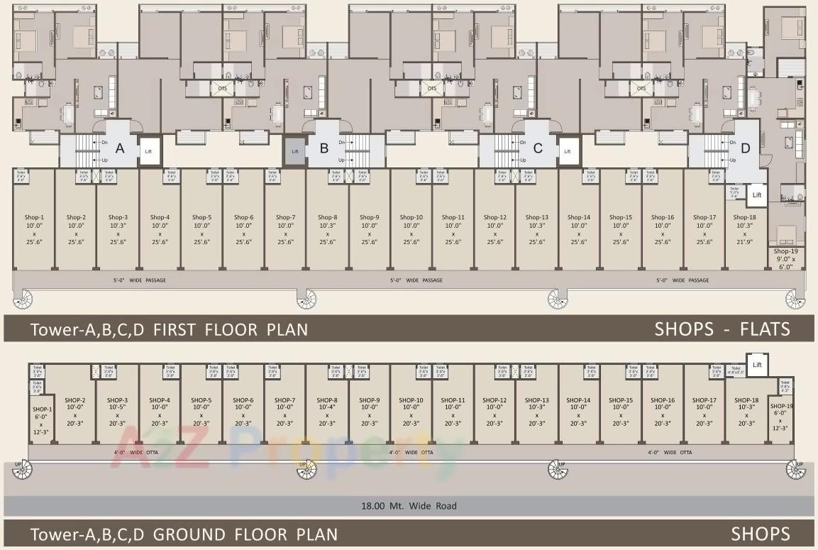 Layout of real estate project Krishna Empire located at Chhani, Vadodara, Gujarat