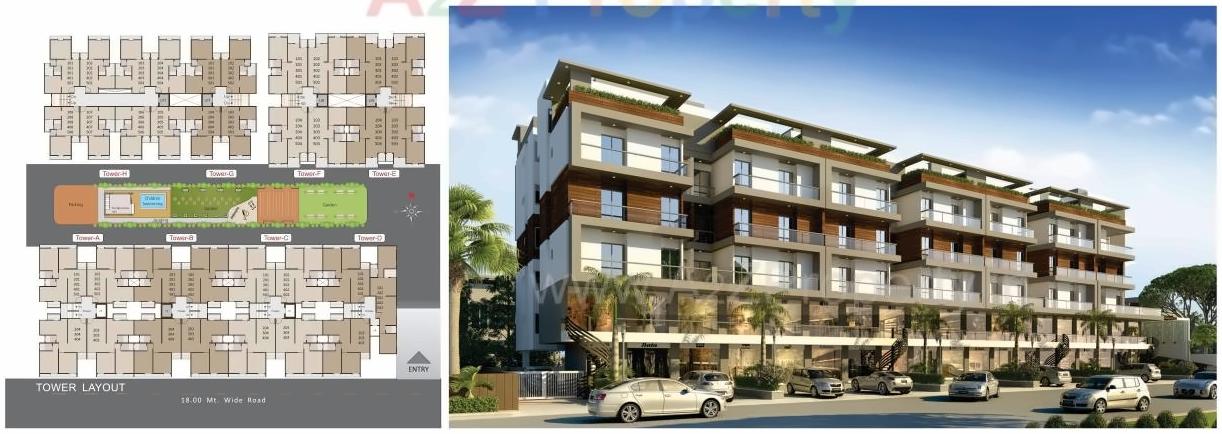 Layout of real estate project Krishna Empire located at Chhani, Vadodara, Gujarat