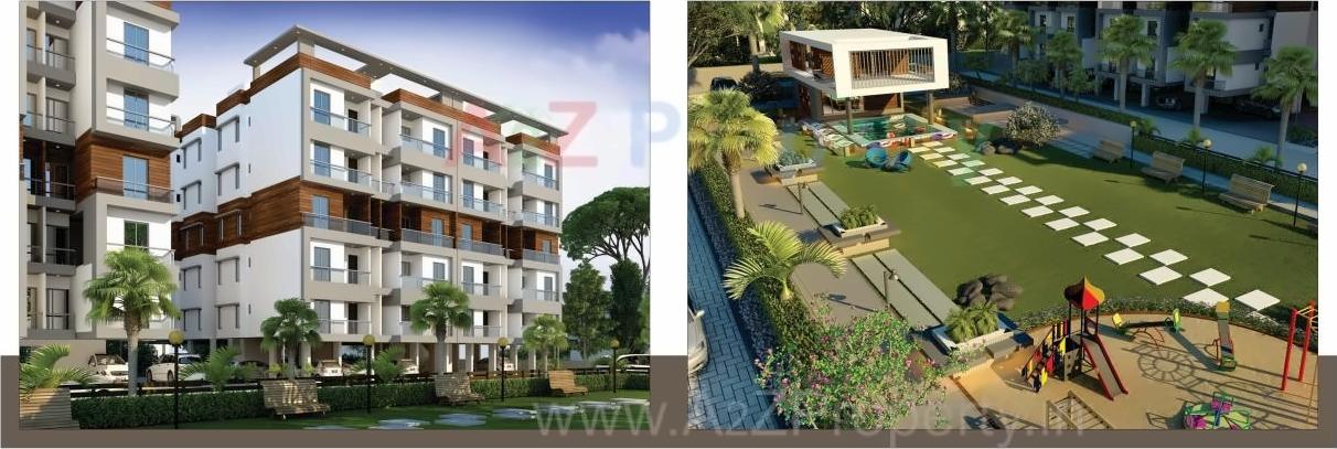 3D Elevation of real estate project Krishna Empire located at Chhani, Vadodara, Gujarat