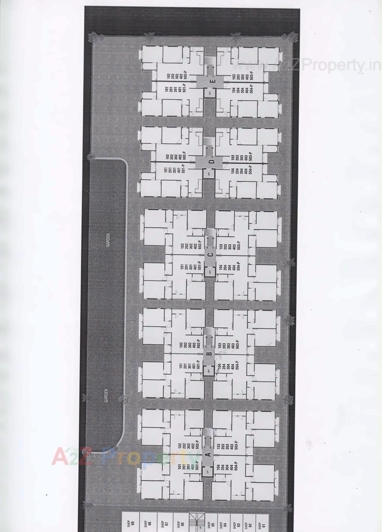 Layout of real estate project Krishna Meridian located at Bhayli, Vadodara, Gujarat
