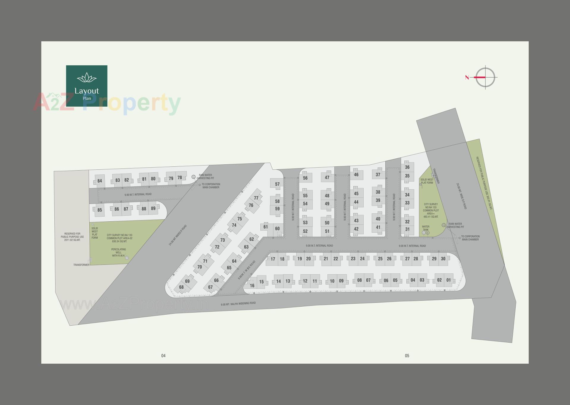 Layout of real estate project Krishna Narayan Home located at Ajod, Vadodara, Gujarat
