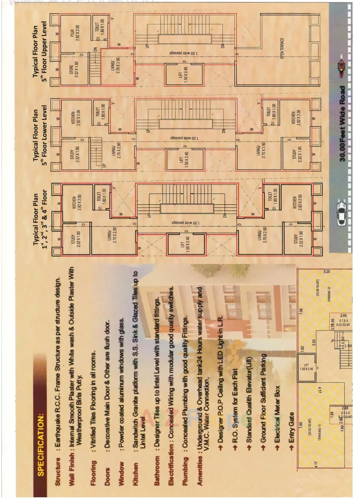 Layout of real estate project Krishna Palace located at Vadodara, Vadodara, Gujarat