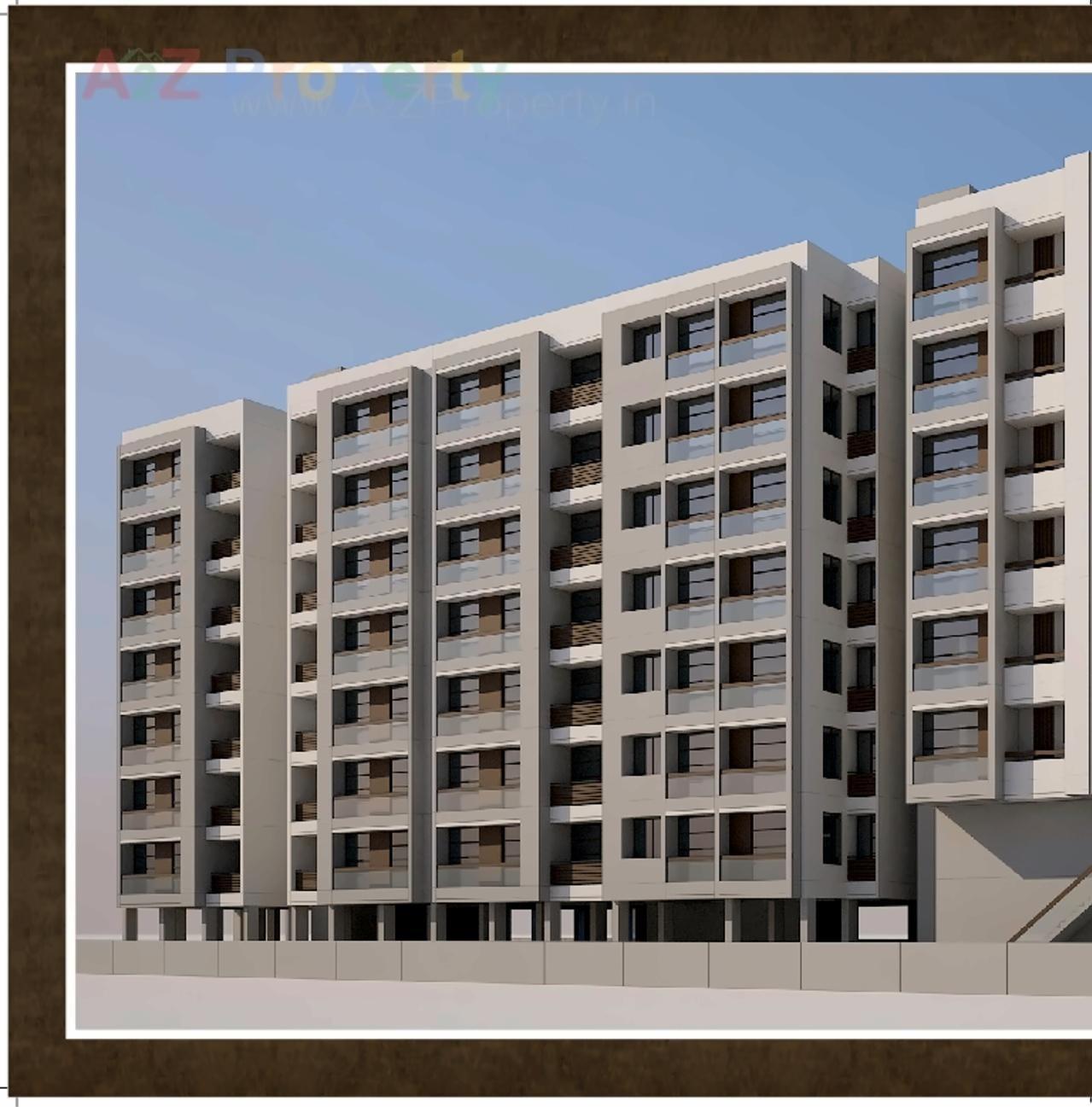 3D Elevation of real estate project Krishna Paradise located at Sayajipura, Vadodara, Gujarat