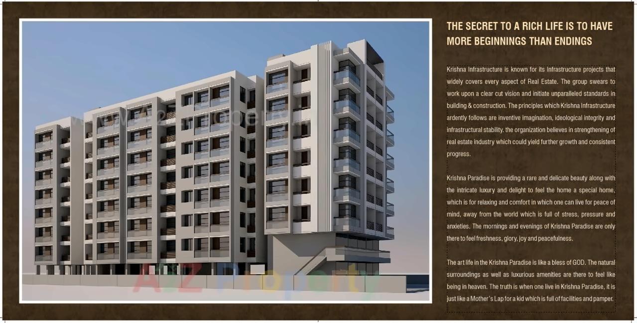 3D Elevation of real estate project Krishna Paradise located at Sayajipura, Vadodara, Gujarat