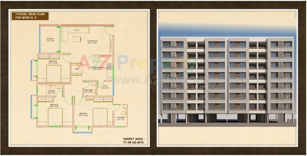 Layout of real estate project Krishna Paradise located at Sayajipura, Vadodara, Gujarat