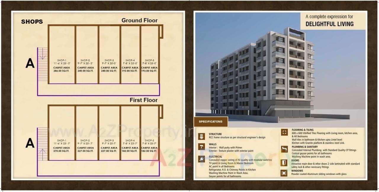Layout of real estate project Krishna Paradise located at Sayajipura, Vadodara, Gujarat
