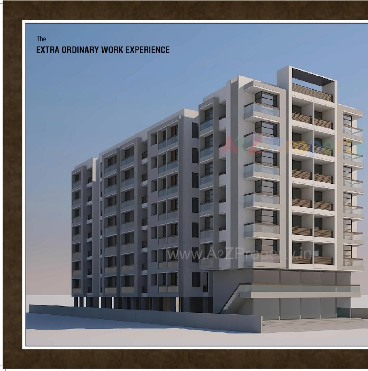 3D Elevation of real estate project Krishna Paradise located at Sayajipura, Vadodara, Gujarat