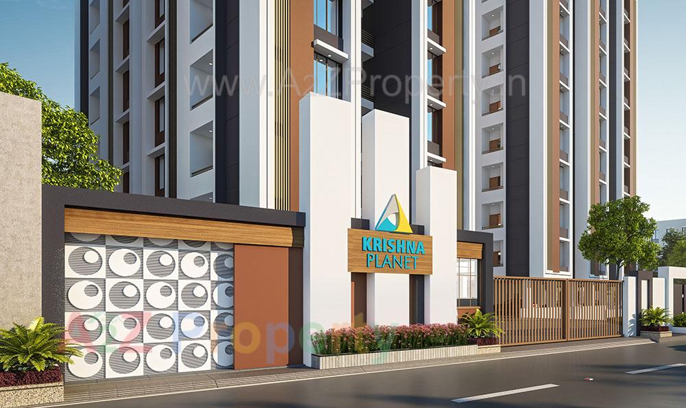 3D Elevation of real estate project Krishna Planet located at Chhani, Vadodara, Gujarat