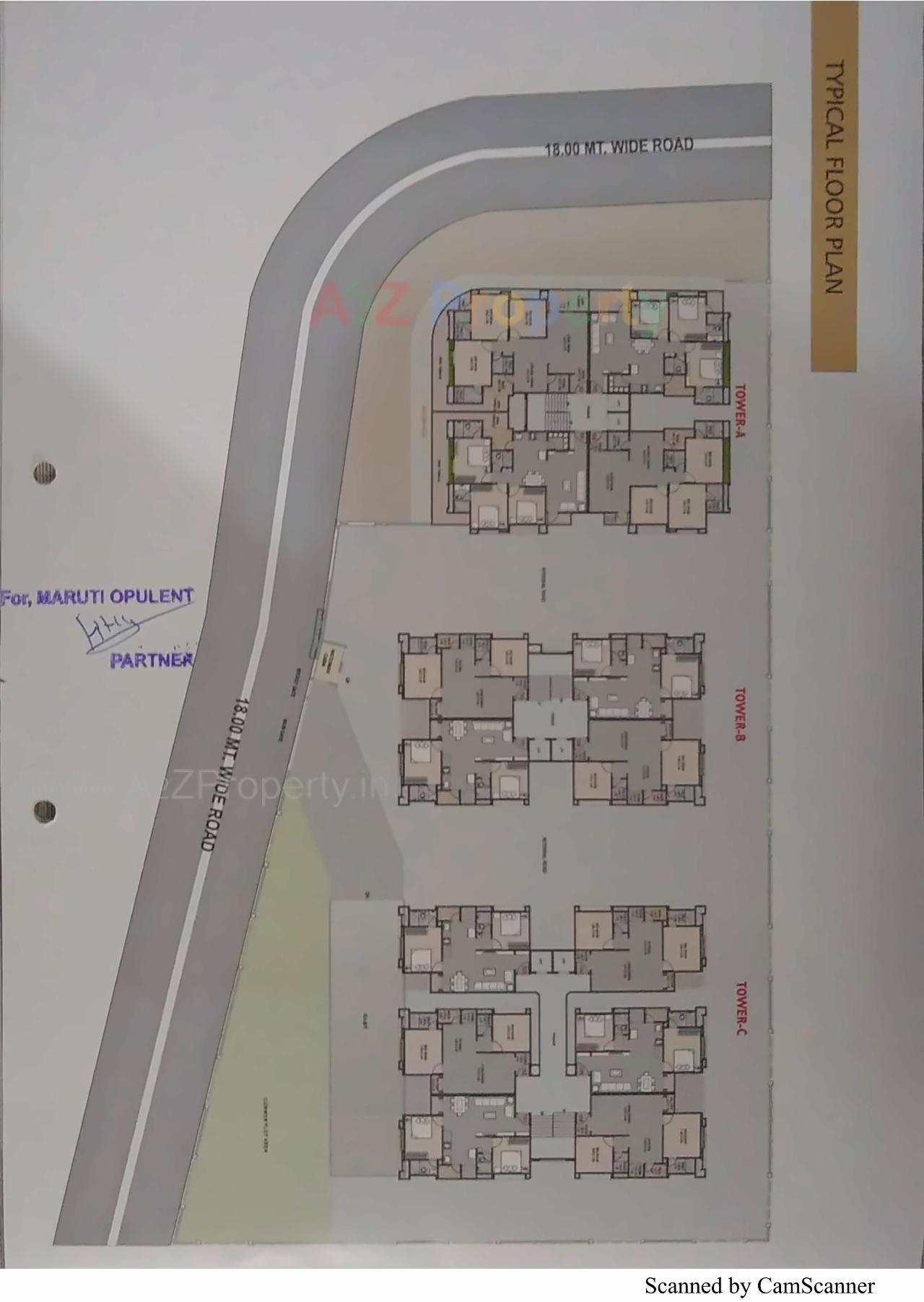 Layout of real estate project Krishna Planet located at Chhani, Vadodara, Gujarat