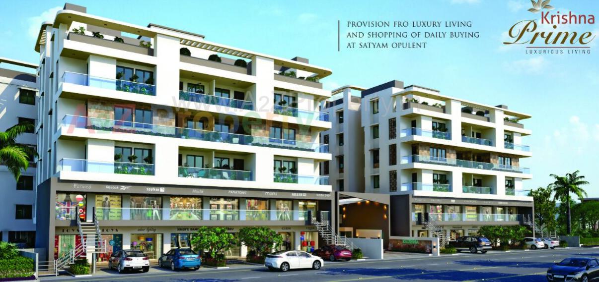 3D Elevation of real estate project Krishna Prime located at Nizampura, Vadodara, Gujarat