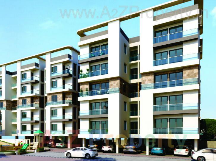 3D Elevation of real estate project Krishna Prime located at Nizampura, Vadodara, Gujarat