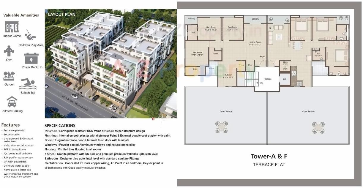 Layout of real estate project Krishna Prime located at Nizampura, Vadodara, Gujarat