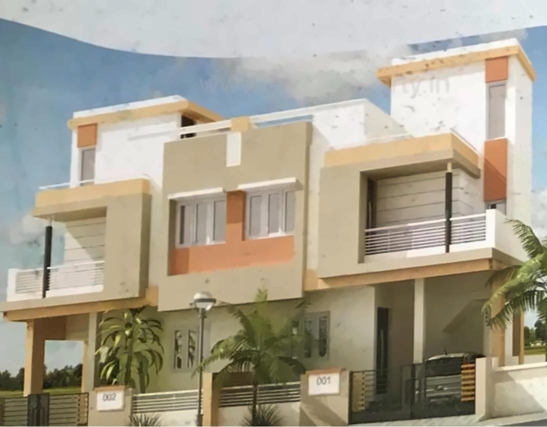 3D Elevation of real estate project Krishna Residency located at Padra, Vadodara, Gujarat