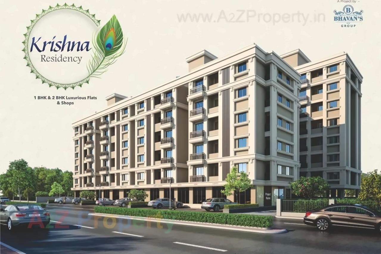 3D Elevation of real estate project Krishna Residency located at Bapod, Vadodara, Gujarat