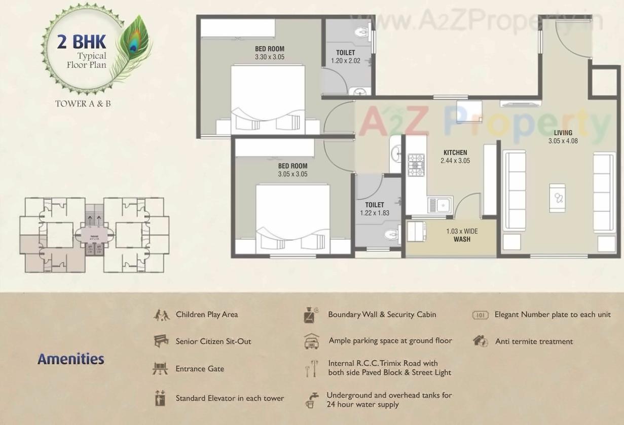 Layout of real estate project Krishna Residency located at Bapod, Vadodara, Gujarat