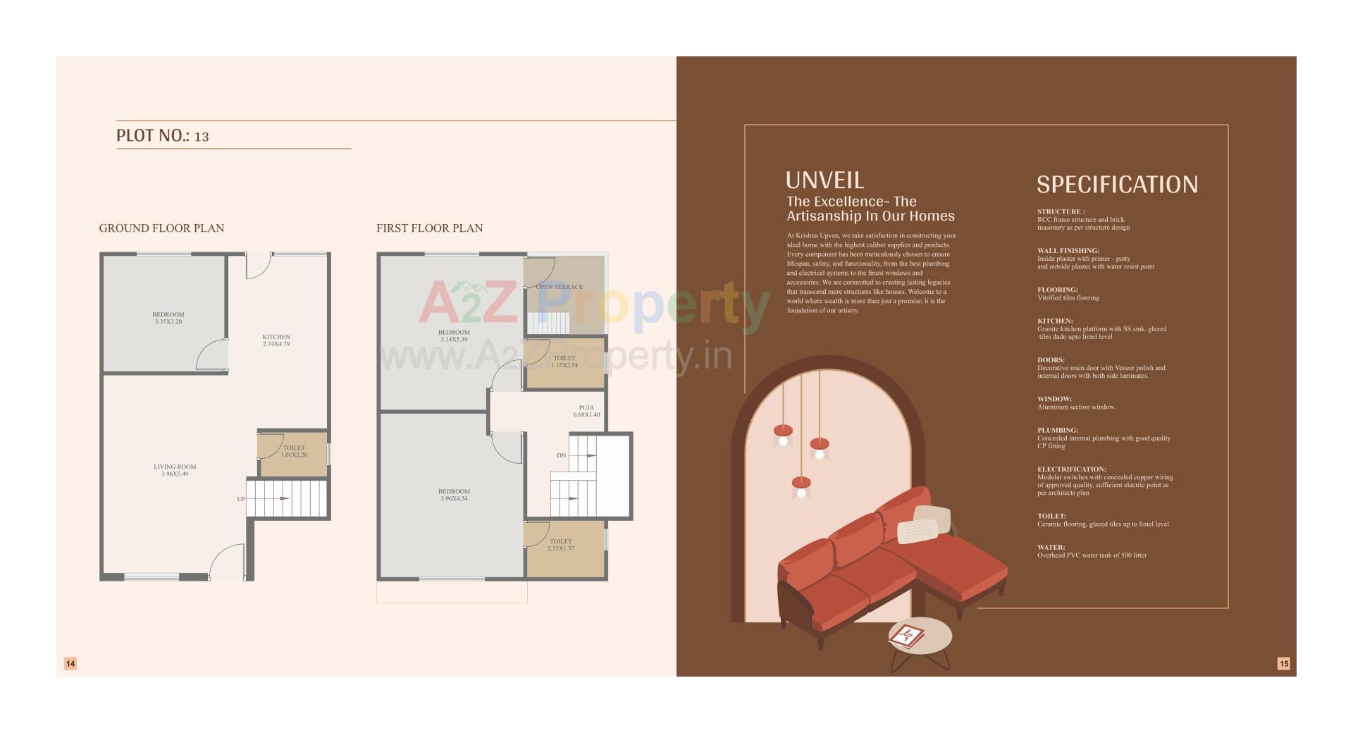 Layout of real estate project Krishna Upvan located at Varnama, Vadodara, Gujarat