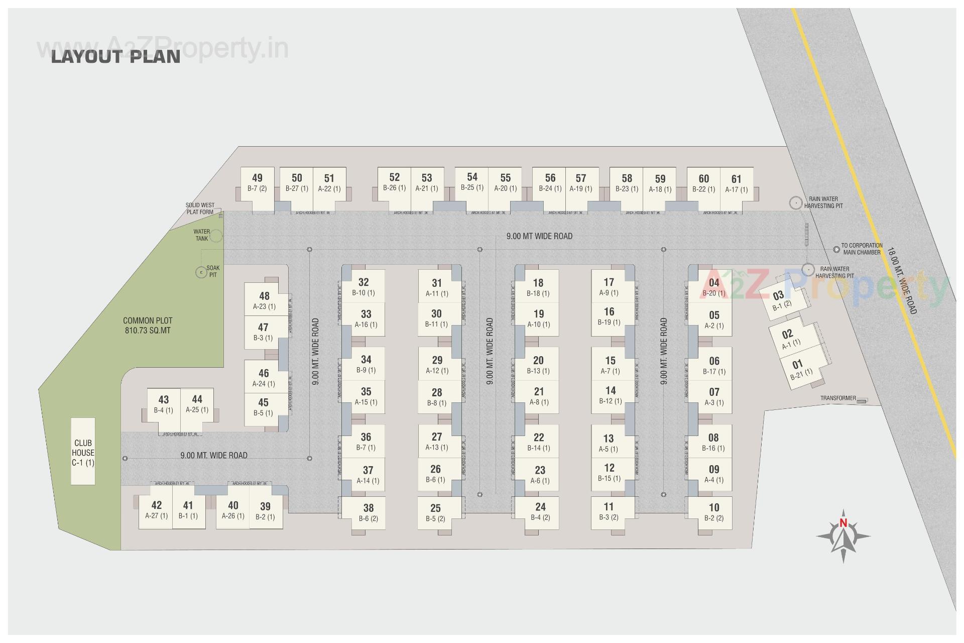 Layout of real estate project Krishna Vihar located at Karodiya, Vadodara, Gujarat