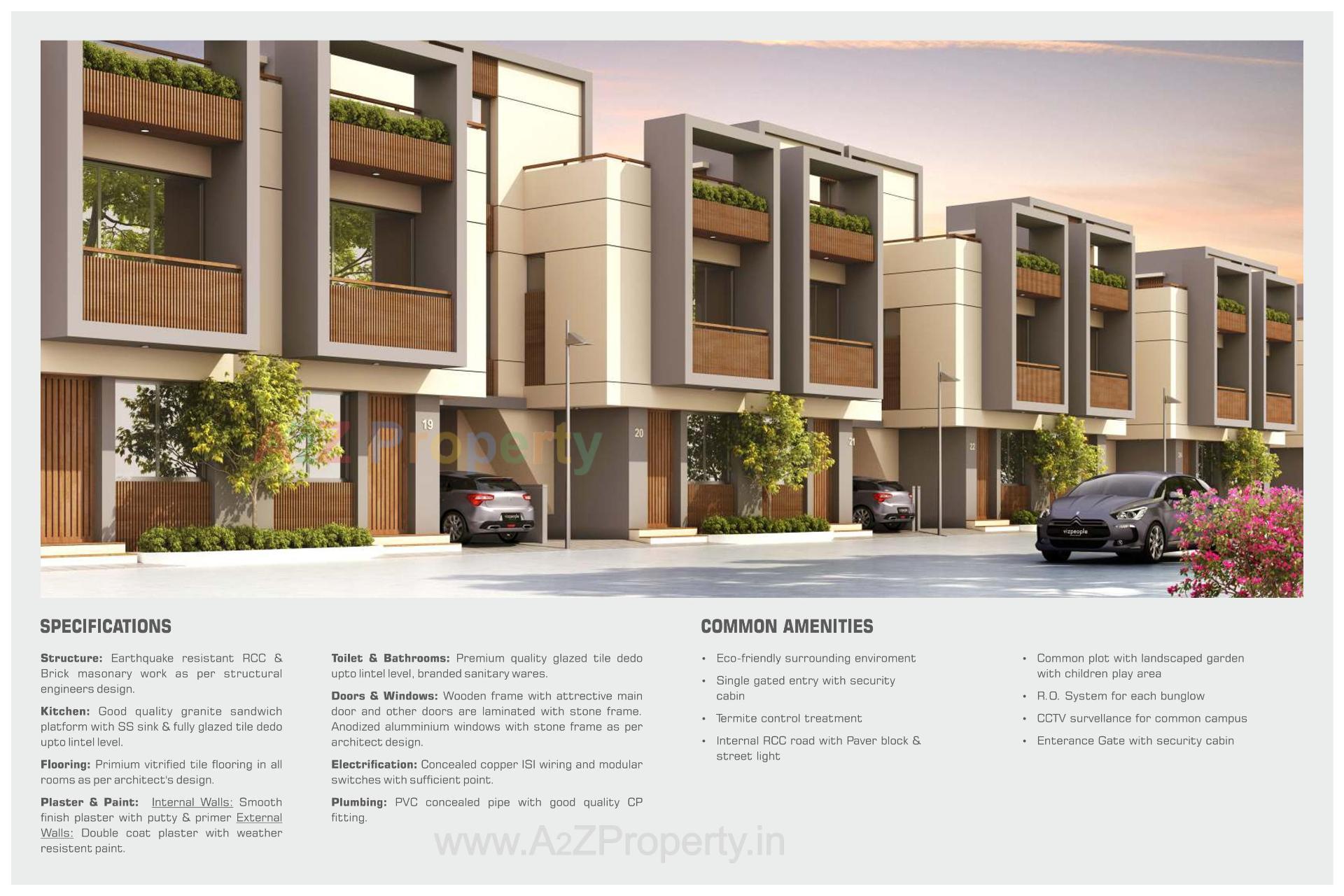 3D Elevation of real estate project Krishna Vihar located at Karodiya, Vadodara, Gujarat