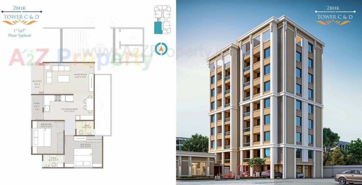 Layout of real estate project Krishnam Airwings located at Vadodara, Vadodara, Gujarat