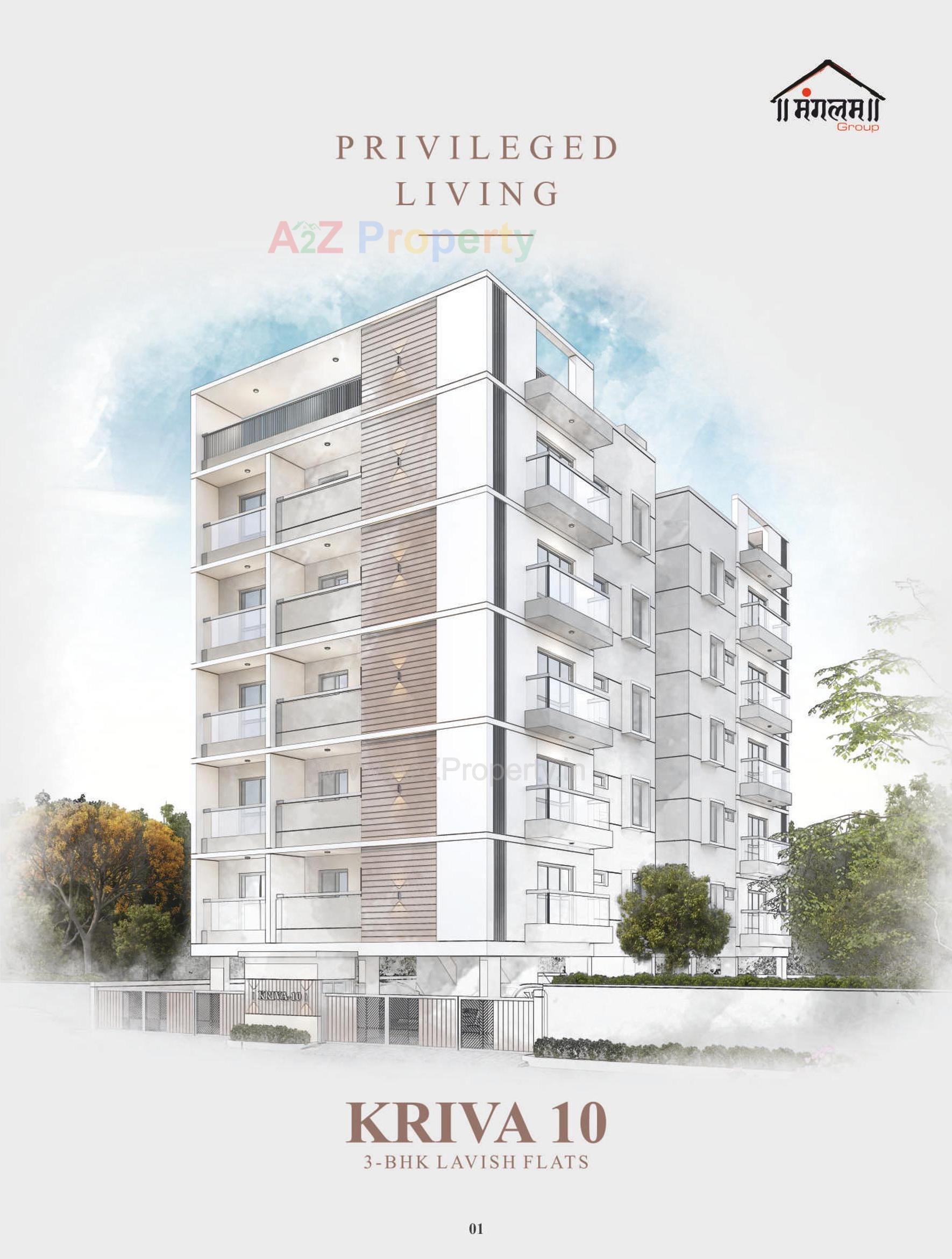 3D Elevation of real estate project Kriva 10 located at Bhayli, Vadodara, Gujarat