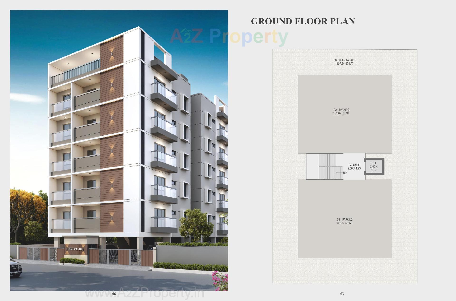 Layout of real estate project Kriva 10 located at Bhayli, Vadodara, Gujarat