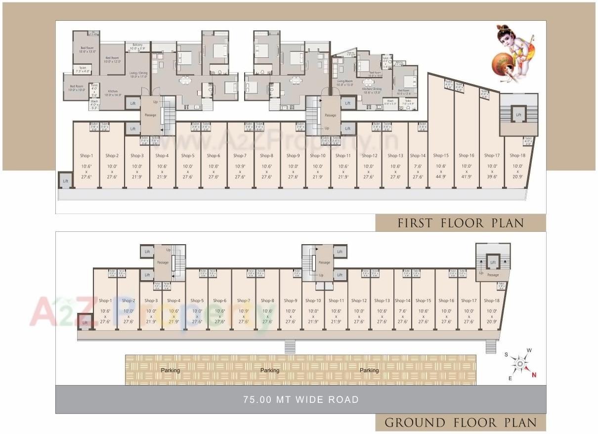 Layout of real estate project Kuber City located at Ratanpur, Vadodara, Gujarat