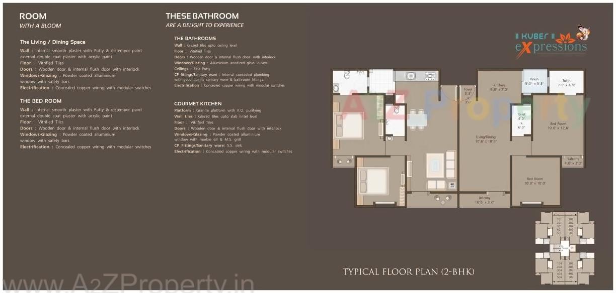 Layout of real estate project Kuber Expressions located at Ratanpur, Vadodara, Gujarat