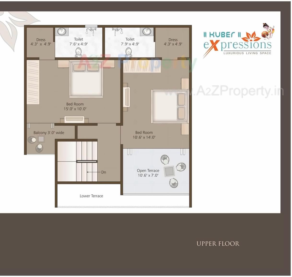 Layout of real estate project Kuber Expressions located at Ratanpur, Vadodara, Gujarat