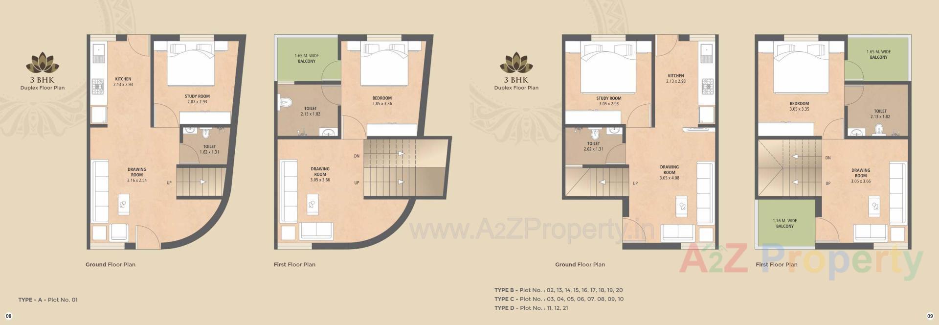 Layout of real estate project Kuber Ishwar City located at Karjan, Vadodara, Gujarat