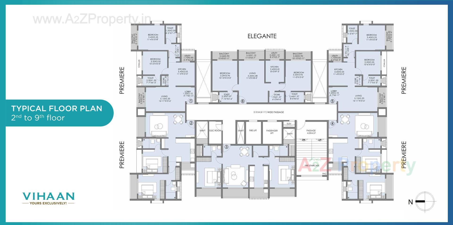 Layout of real estate project L T Realty Vihaan located at Nizampura, Vadodara, Gujarat