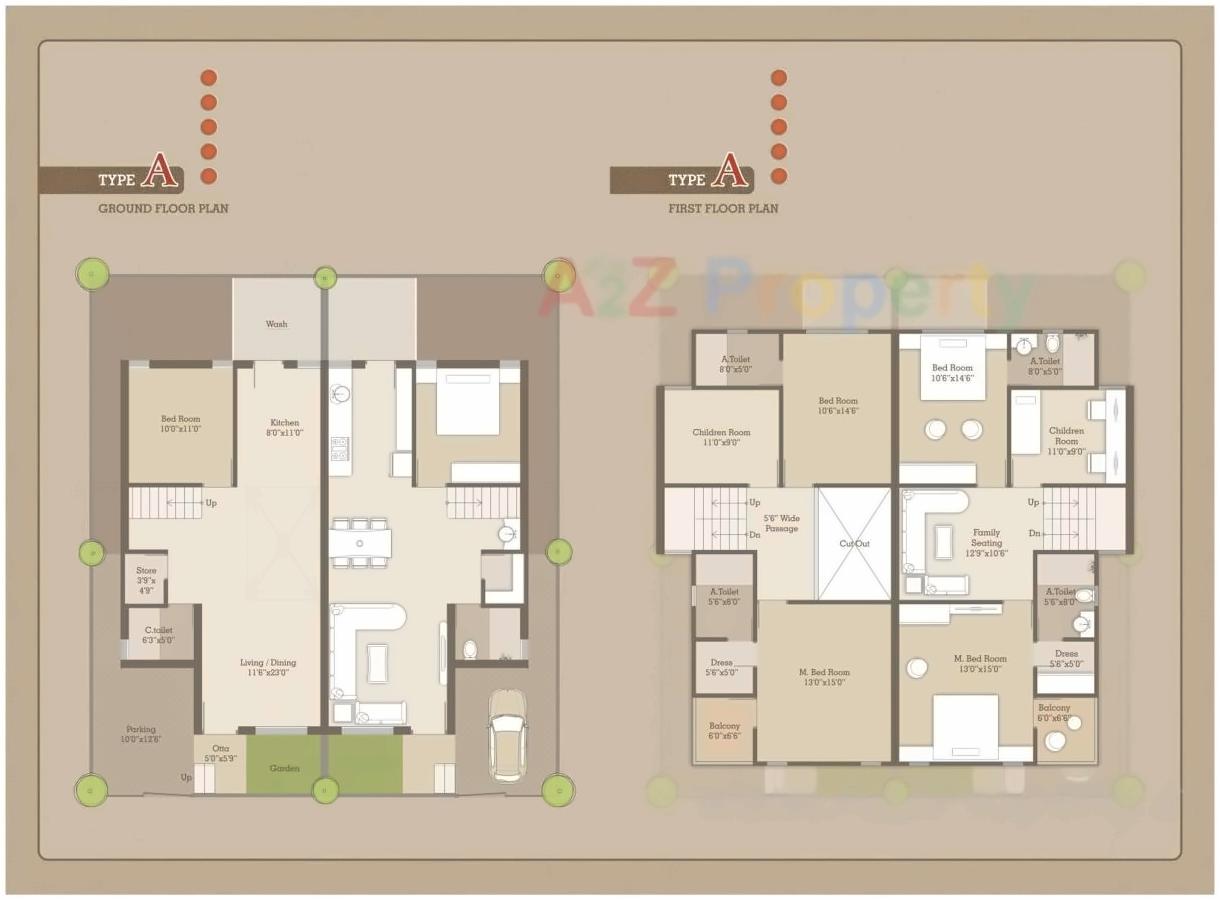 Layout of real estate project Labh Bunglow located at Bill, Vadodara, Gujarat
