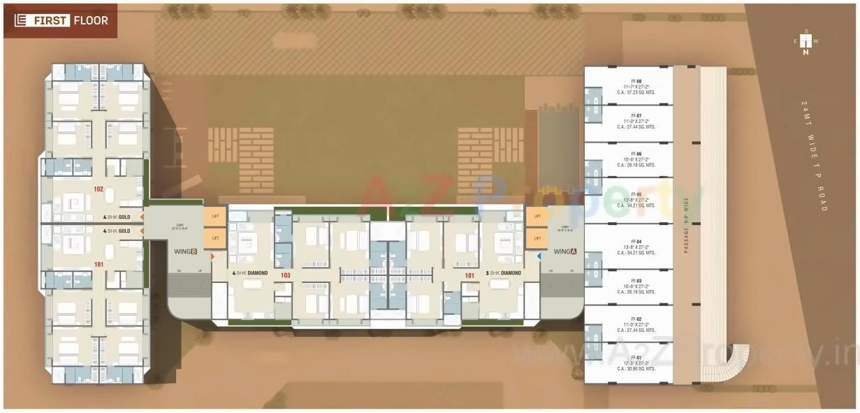 Layout of real estate project Labh Elegance located at Vadodara, Vadodara, Gujarat