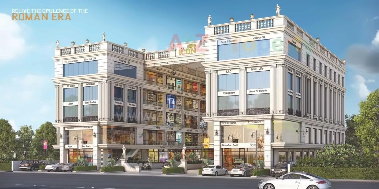 3D Elevation of real estate project Labh Icon located at Gotri, Vadodara, Gujarat