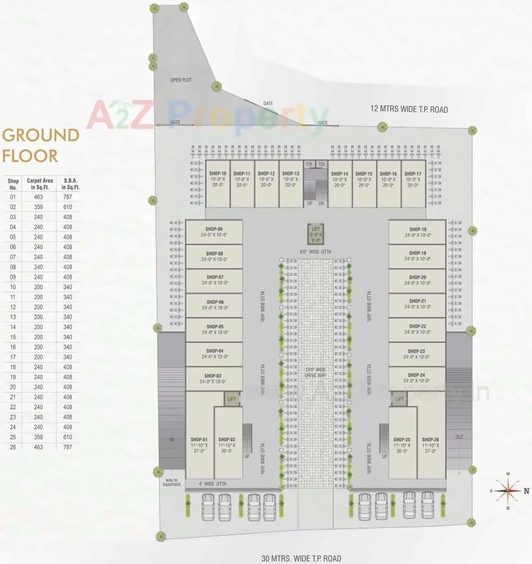 Layout of real estate project Labh Icon located at Gotri, Vadodara, Gujarat