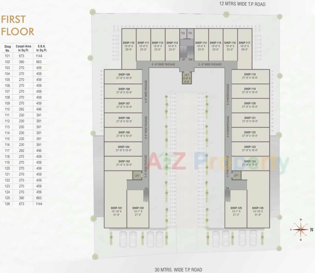 Layout of real estate project Labh Icon located at Gotri, Vadodara, Gujarat