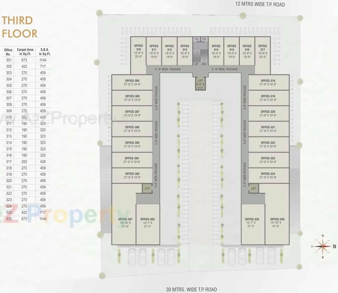 Layout of real estate project Labh Icon located at Gotri, Vadodara, Gujarat