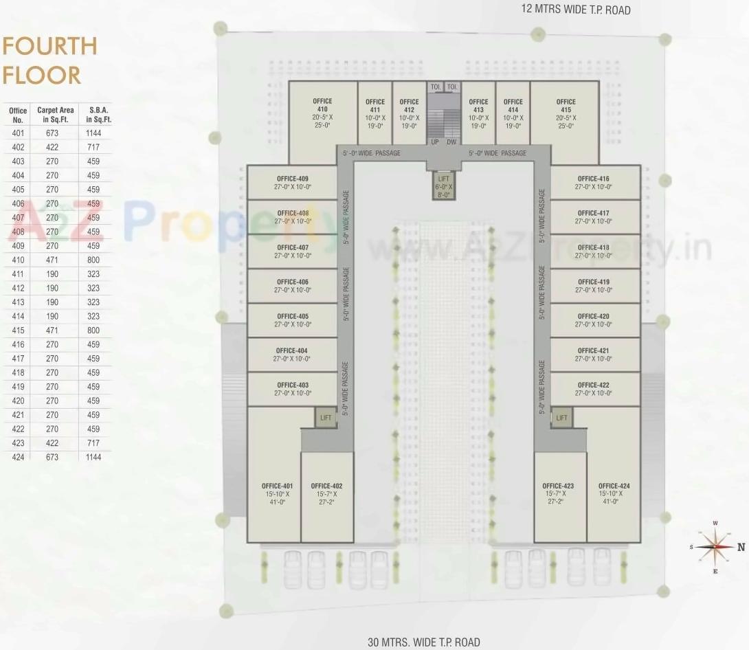Layout of real estate project Labh Icon located at Gotri, Vadodara, Gujarat