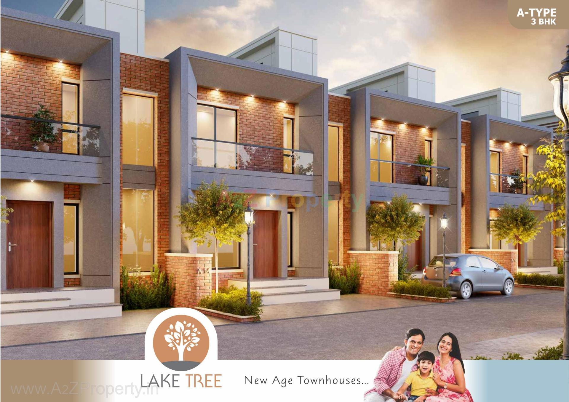 3D Elevation of real estate project Lake Tree located at Waghodiya, Vadodara, Gujarat