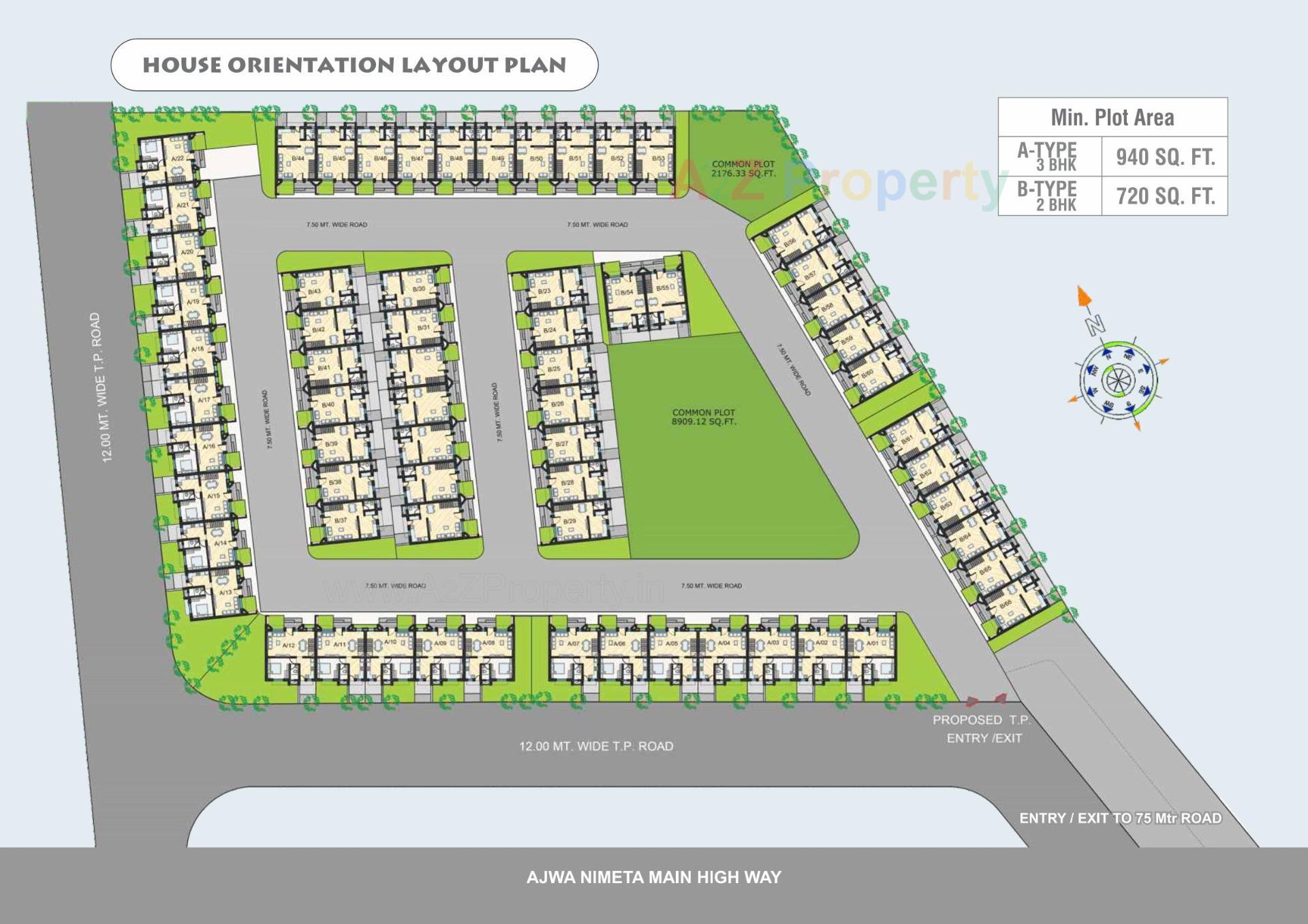 Layout of real estate project Lake Tree located at Waghodiya, Vadodara, Gujarat