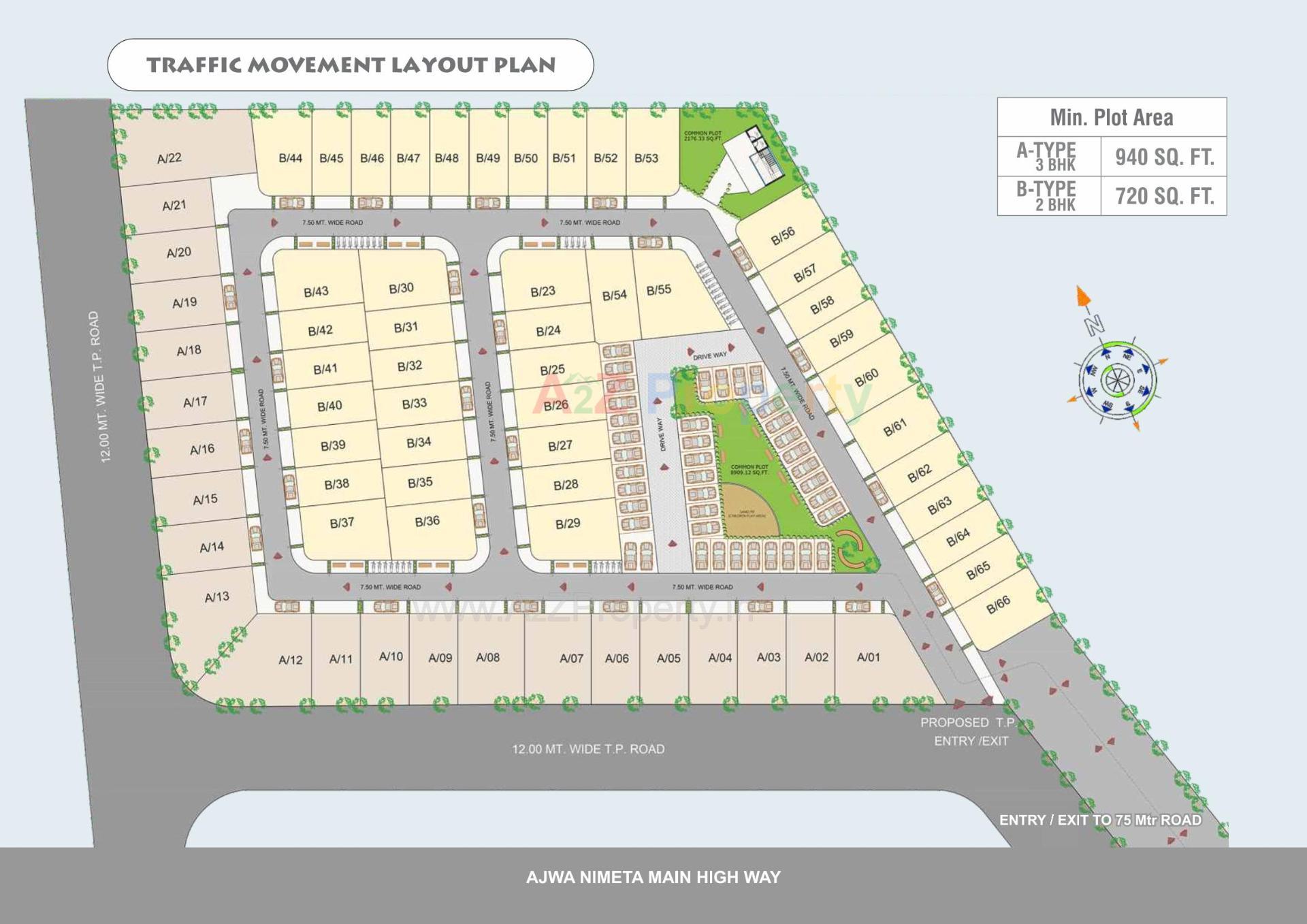 Layout of real estate project Lake Tree located at Waghodiya, Vadodara, Gujarat