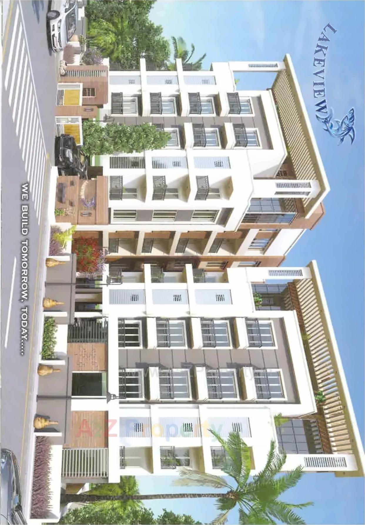 3D Elevation of real estate project Lakeview located at Bhayli, Vadodara, Gujarat