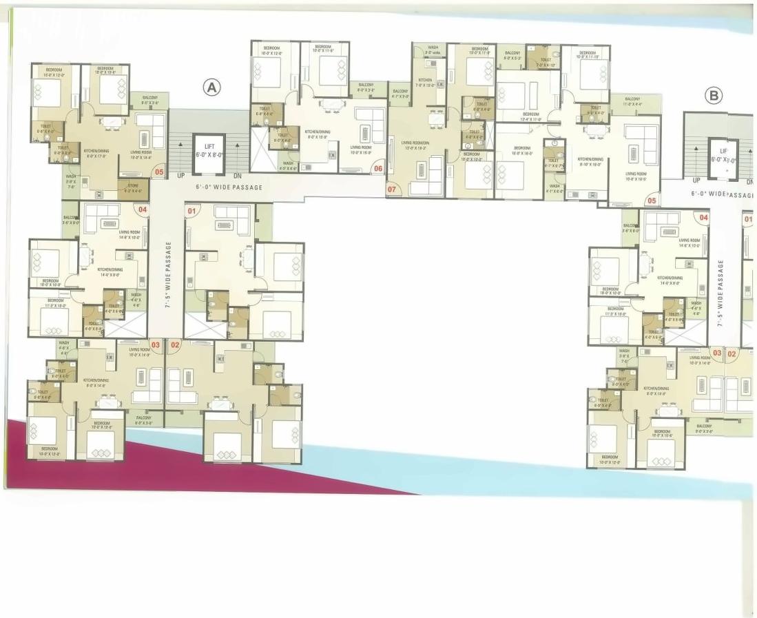 Layout of real estate project Landmark Galaxy located at Tandalaja, Vadodara, Gujarat