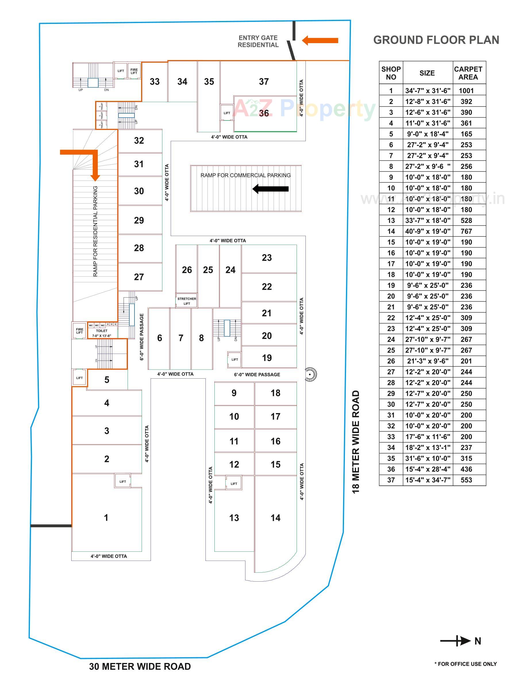 Layout of real estate project Landmark located at Sevasi, Vadodara, Gujarat