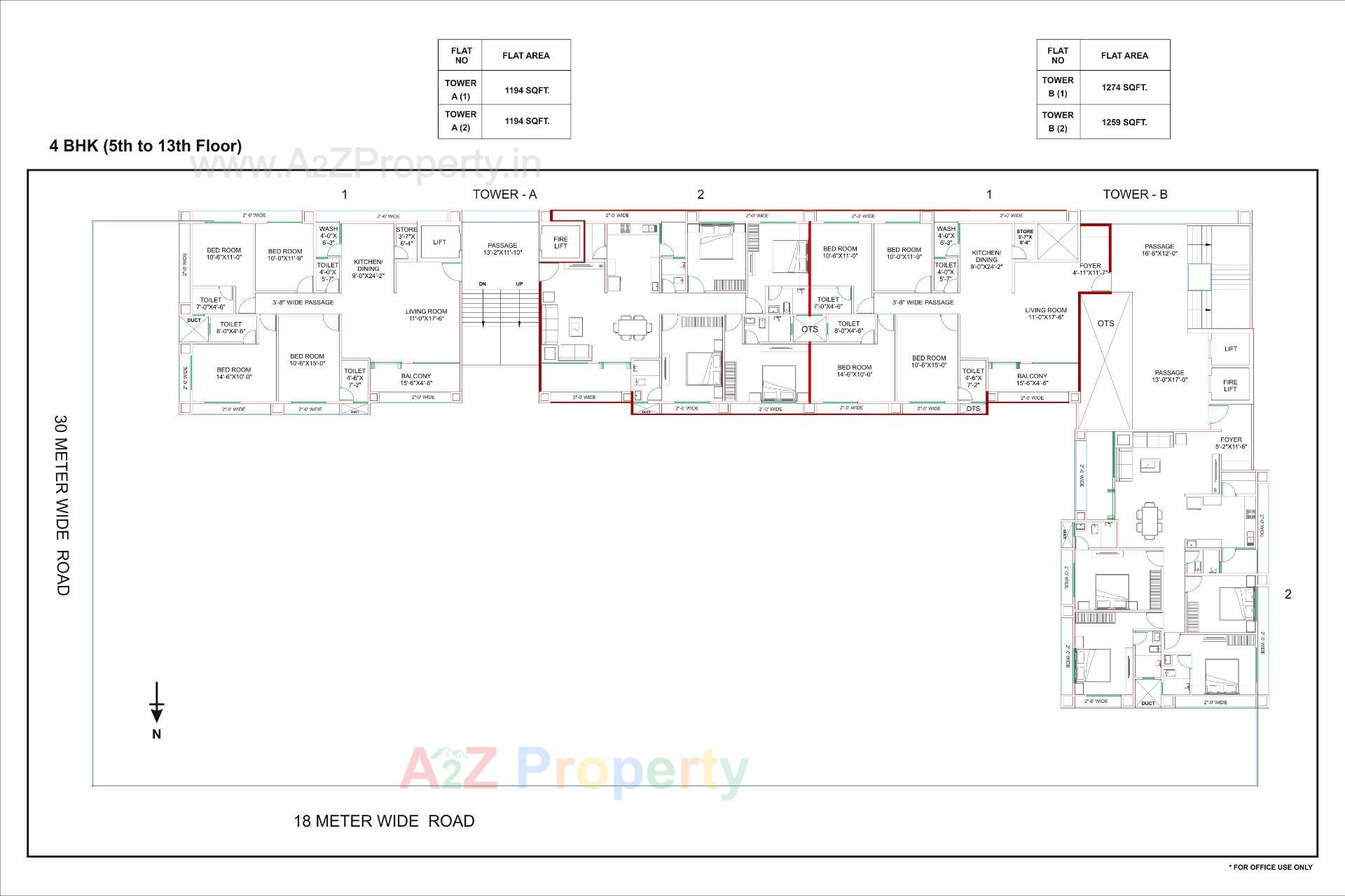 Layout of real estate project Landmark located at Sevasi, Vadodara, Gujarat